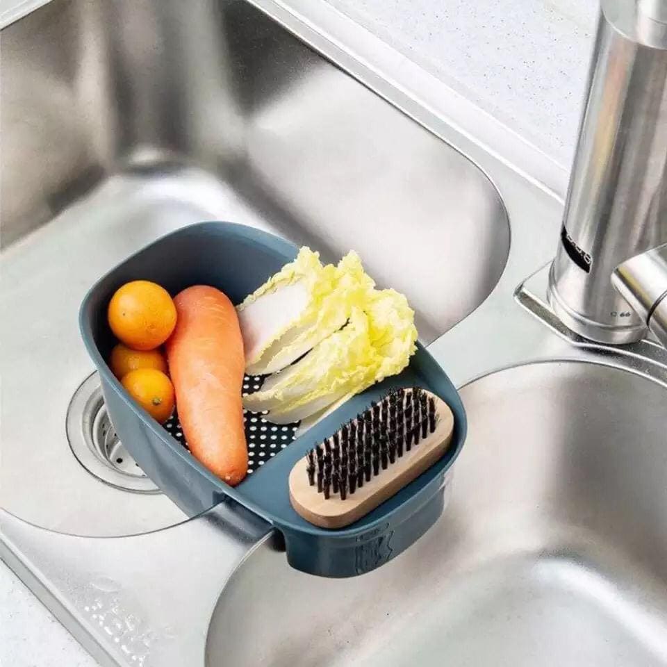 Sink Colander Drain Basket, Multifunctional Saddle Storage Rack, Sink Strainer Basket Sink Colander Drain Basket, Multifunctional Saddle Storage Rack, Sink Strainer Basket